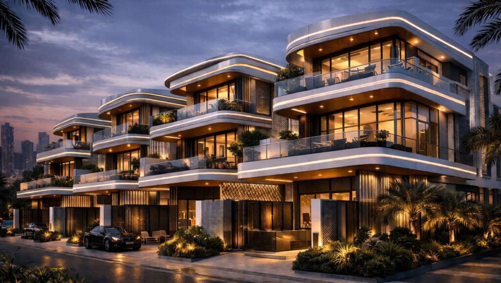 شكل فلل بن غاطي من تلال بن غاطي فى دبي لاند