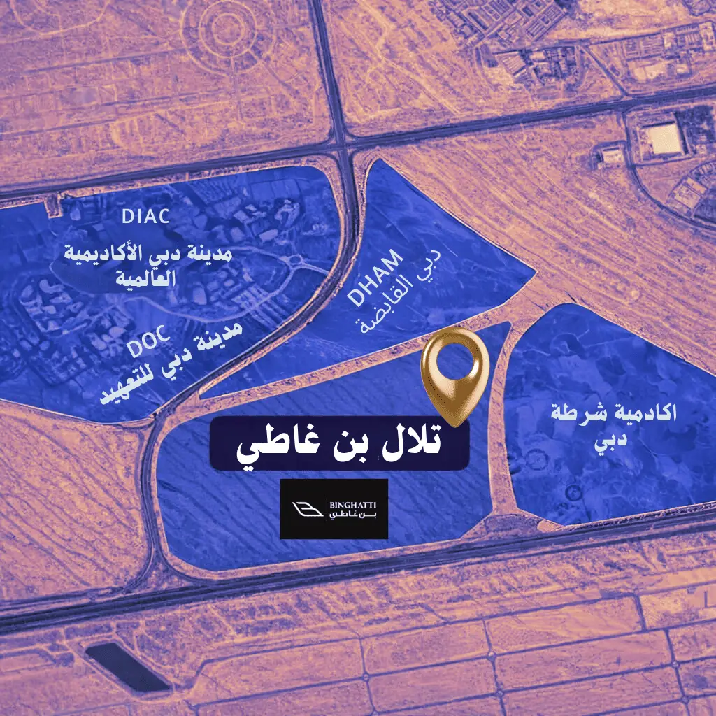 موقع مشروع فلل بن غاطي من تلال بن غاطي